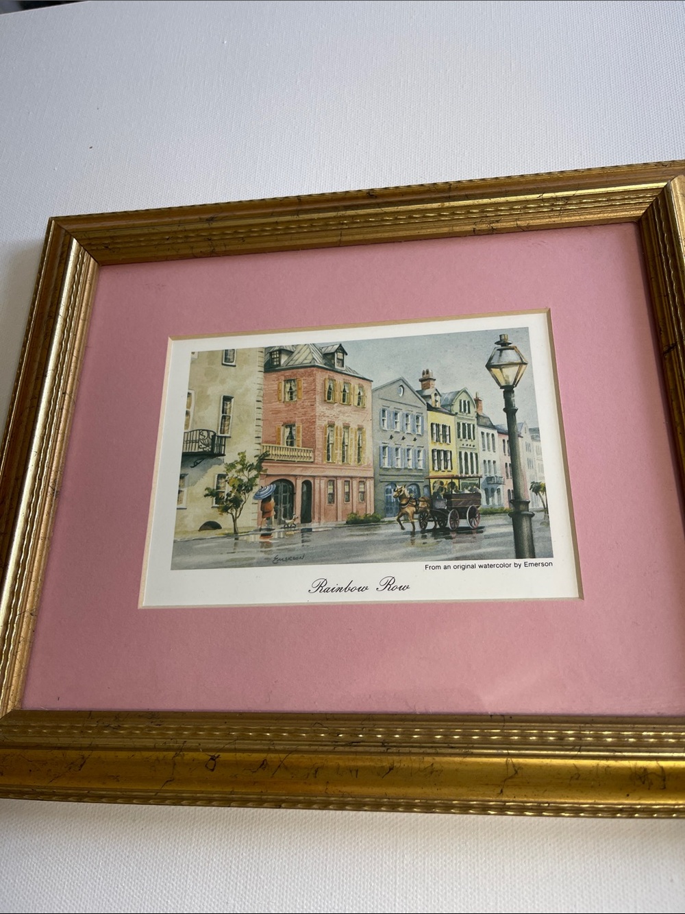 Classic 'Rainbow Row' and ‘South Battery’ Watercolor Prints by Emerson